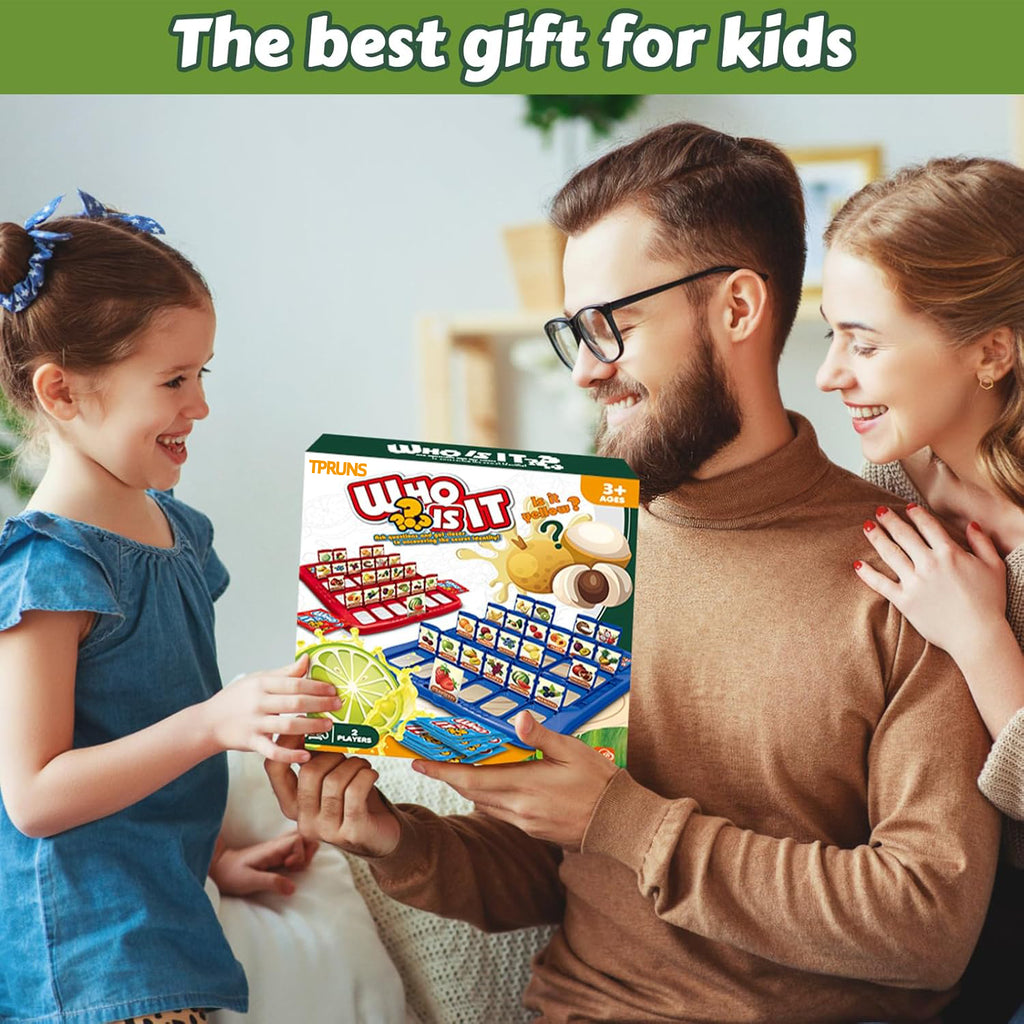 TPRUNS Guessing Board Game for Kids Ages 3 and Up – Who is It? – Two-Player Logic Deduction Game to Boost Cognitive Skills, Family Fun – Travel Friendly Educational Toy